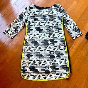 Vince Camuto Neon Accent Dress